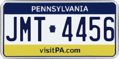 PA license plate JMT4456