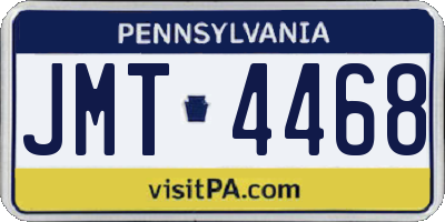 PA license plate JMT4468
