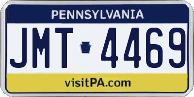 PA license plate JMT4469
