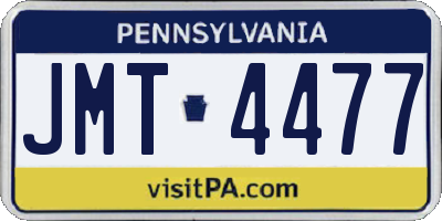 PA license plate JMT4477