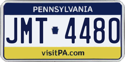 PA license plate JMT4480