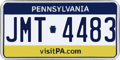 PA license plate JMT4483