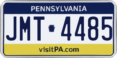 PA license plate JMT4485