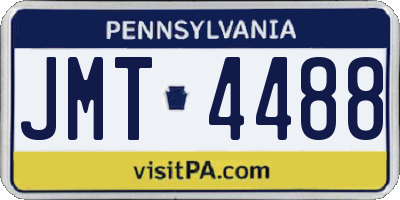 PA license plate JMT4488