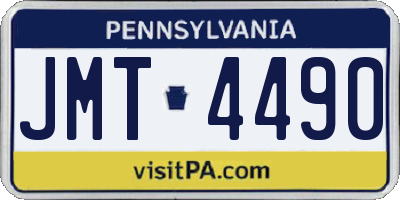 PA license plate JMT4490