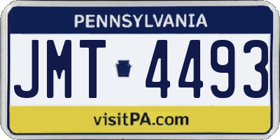 PA license plate JMT4493