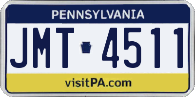 PA license plate JMT4511