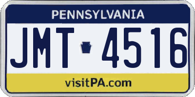 PA license plate JMT4516