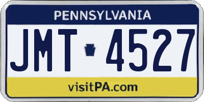PA license plate JMT4527