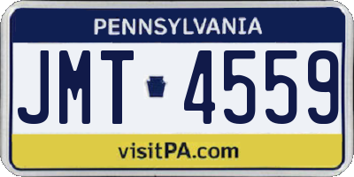 PA license plate JMT4559