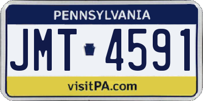 PA license plate JMT4591