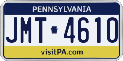 PA license plate JMT4610