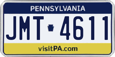 PA license plate JMT4611