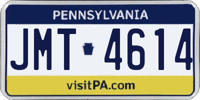 PA license plate JMT4614