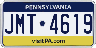PA license plate JMT4619