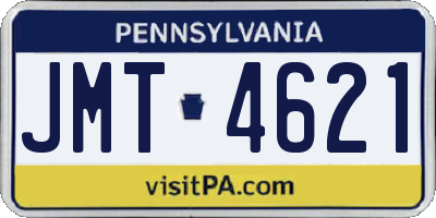 PA license plate JMT4621
