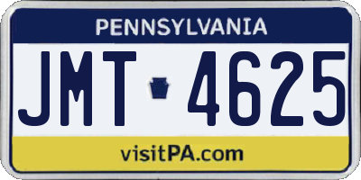 PA license plate JMT4625