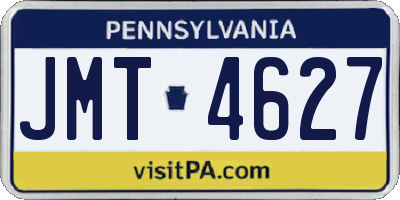 PA license plate JMT4627