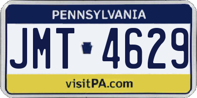 PA license plate JMT4629