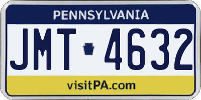 PA license plate JMT4632
