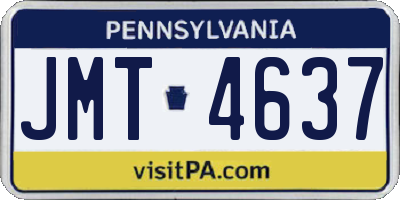 PA license plate JMT4637