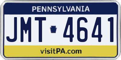 PA license plate JMT4641