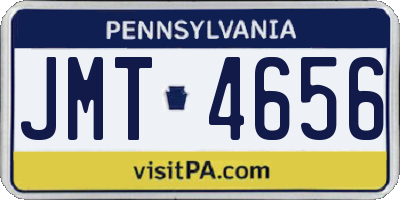 PA license plate JMT4656