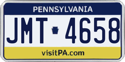 PA license plate JMT4658