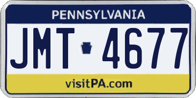 PA license plate JMT4677