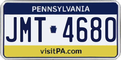 PA license plate JMT4680