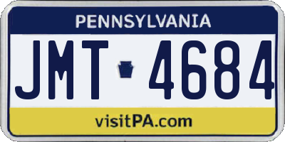 PA license plate JMT4684