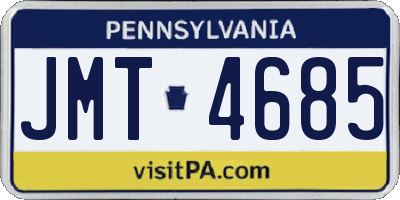 PA license plate JMT4685