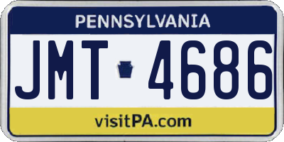 PA license plate JMT4686