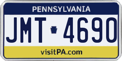 PA license plate JMT4690