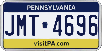 PA license plate JMT4696