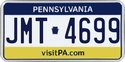PA license plate JMT4699