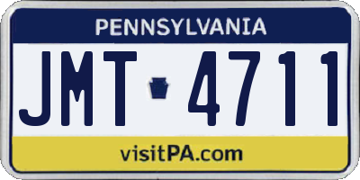 PA license plate JMT4711