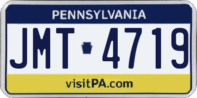 PA license plate JMT4719