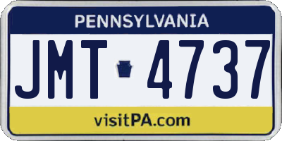 PA license plate JMT4737