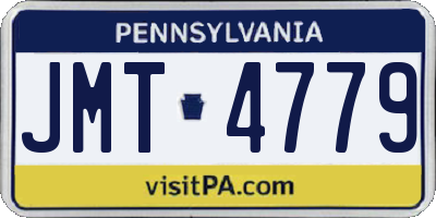 PA license plate JMT4779