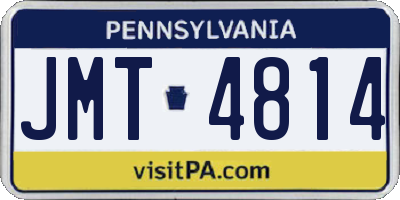 PA license plate JMT4814