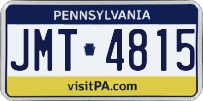 PA license plate JMT4815