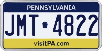 PA license plate JMT4822