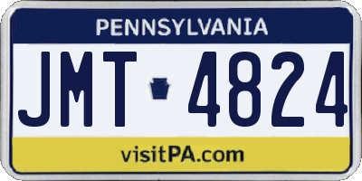 PA license plate JMT4824