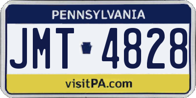 PA license plate JMT4828
