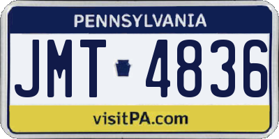 PA license plate JMT4836