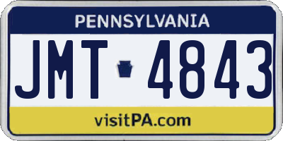 PA license plate JMT4843