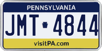 PA license plate JMT4844