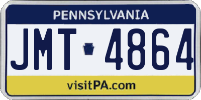PA license plate JMT4864