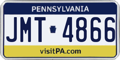 PA license plate JMT4866